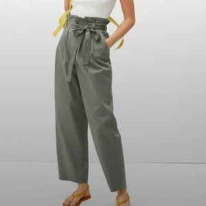 Everlane | The Paperbag Pant Straight Leg Green Olive Khaki Size XS